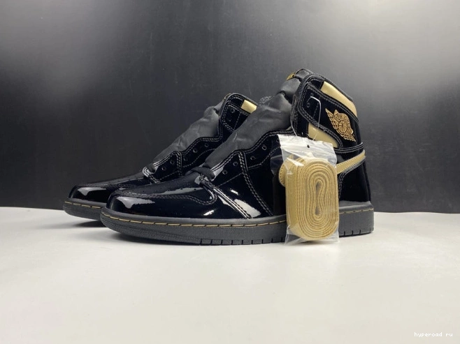 GOLD METALLIC 1 555088-032 AIR RETRO HIGH JORDAN BLACK (2020) 0912